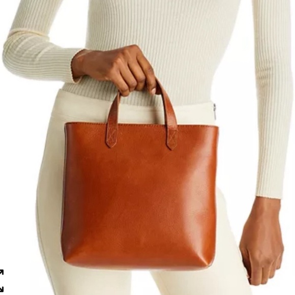 MADEWELL Leather Zip-Top Transport Crossbody Bag in English Saddle - Picture 16 of 16